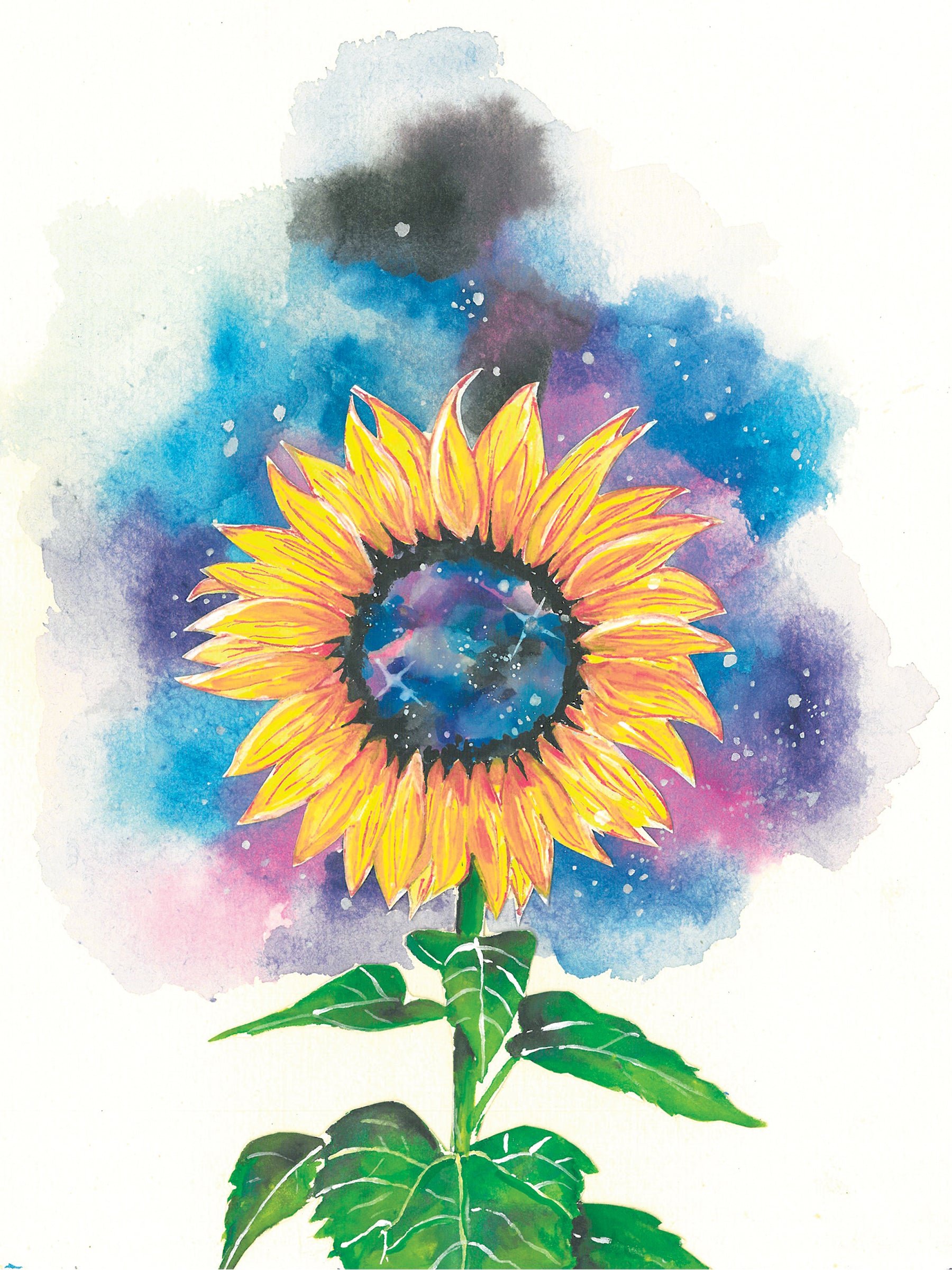 Print: Cosmic Sunflower